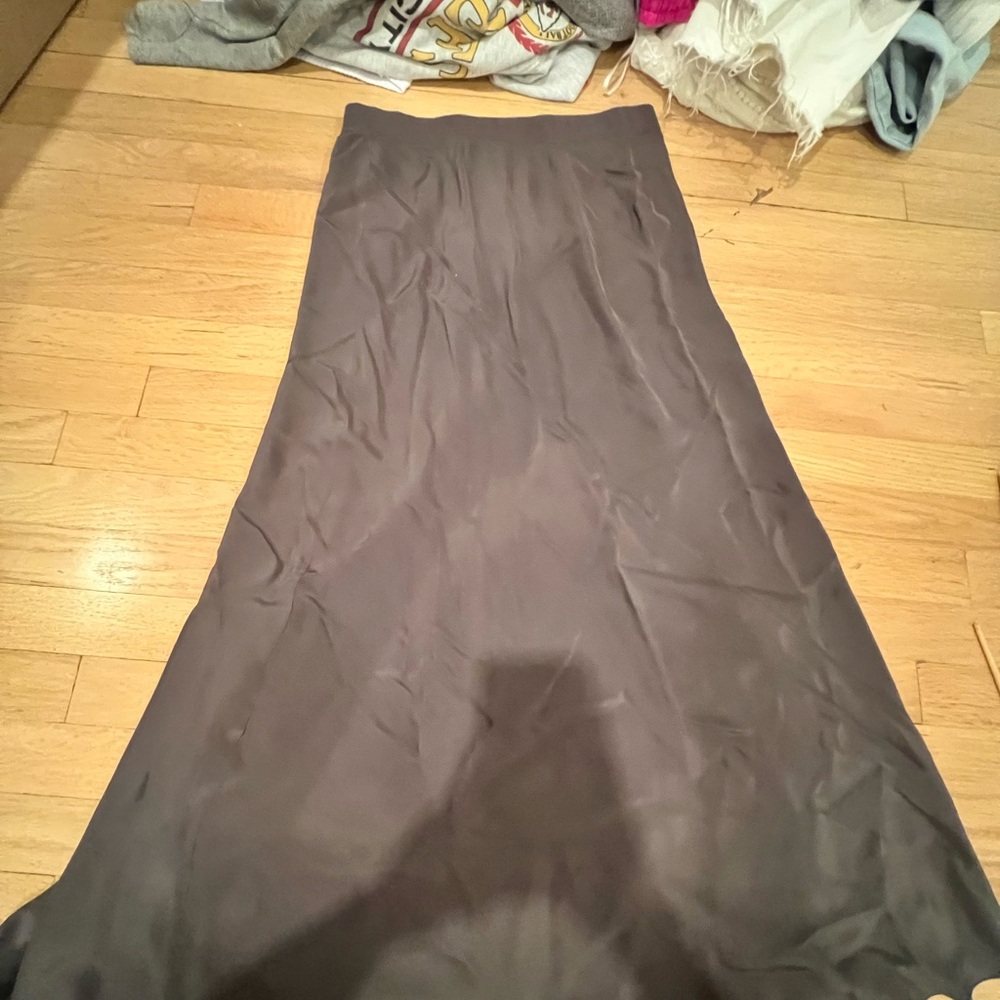 ATM Anthony Thomas Melillo Gray A-Line Maxi Skirt for Work